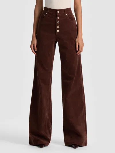 Alice And Olivia Chic Corduroy Jean In Brown