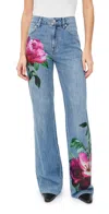 Alice And Olivia Chic Full Length Jean In Blue