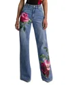 Alice And Olivia Chic Full Length Jean In Blue