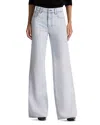 Alice And Olivia Chic High Rise Wide Leg Jeans In Dark Light Indigo In White