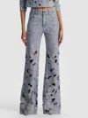 Alice And Olivia Chic Eyelet Jean In Blue
