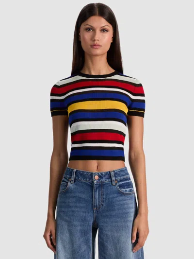 Alice And Olivia Ciara Pullover In Multi