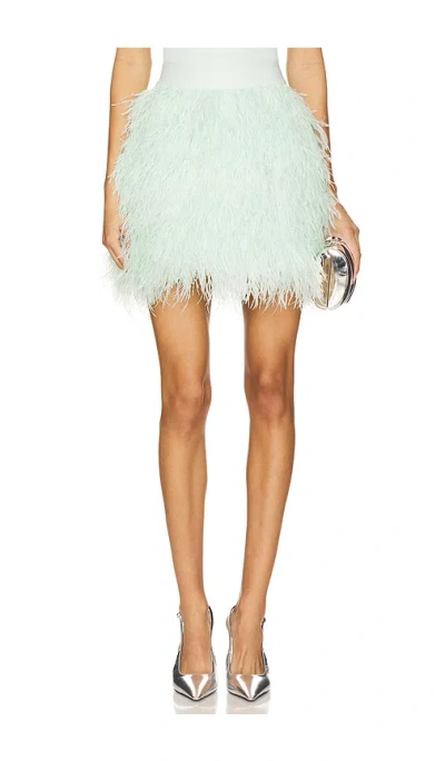 Alice And Olivia Cina Feather Skirt In 浪花