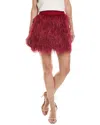 Alice And Olivia Alice + Olivia Cina Feather Skirt In Red