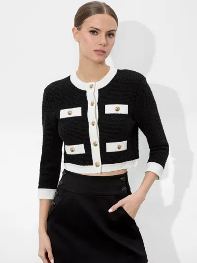 Alice And Olivia Claira Short Jacket In Black