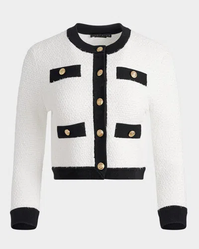 ALICE AND OLIVIA CLAIRA CROPPED CARDIGAN