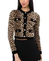 Alice And Olivia Claira Leopard Cardigan In Leopard Multi