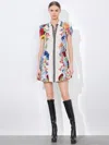Alice And Olivia Claire Mini Dress In Garden Brunch Off White