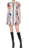 Alice And Olivia Claire Mini Dress In Purple