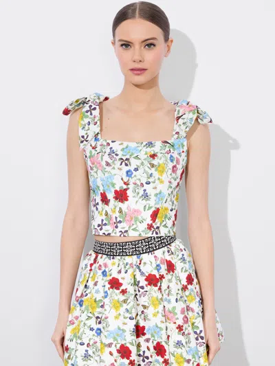 ALICE AND OLIVIA CLARA BOW STRAP BUSTIER