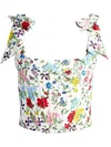 Alice And Olivia Clara Linen And Cotton Blend Top In Multicolor