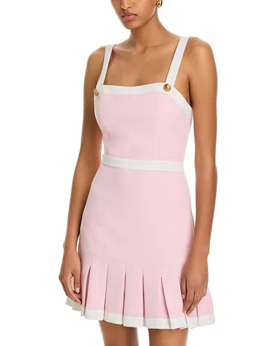 Alice And Olivia Clarine Square Neck Mini Dress In Shell Pink