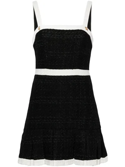 ALICE AND OLIVIA CLARINE SQUARE NECK PLEATED DRESS
