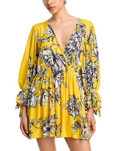 ALICE AND OLIVIA ALICE AND OLIVIA CLARISSA DEEP V MINI DRESS