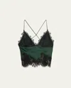 Alice And Olivia Claudia Lace Trim Camisole In Multi