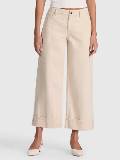 Alice And Olivia Clayton Cuffed Jean In Neutral