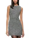 Alice And Olivia Clyde Aline Shift Dress In Black White