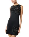 Alice And Olivia Clyde Embellished A-line Dress In Le Parisien Black