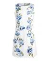 Alice And Olivia Clyde Embellished Shift Dress In Off White/multi