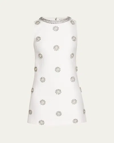 ALICE AND OLIVIA CLYDE EMBELLISHED SHIFT DRESS