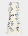 Alice And Olivia Clyde Embellished Shift Dress In Off White Multi