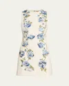 Alice And Olivia Clyde Embellished Shift Dress In Off White Multi