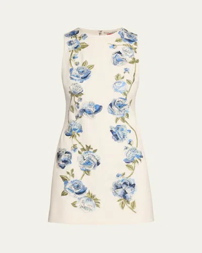ALICE AND OLIVIA CLYDE EMBELLISHED SHIFT DRESS