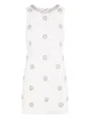 Alice And Olivia Clyde Embellished Sleeveless Dress In White