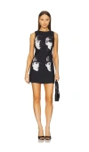 Alice And Olivia Alice And Oliva X The Beatles Clyde Mini Shift Dress In Fab Four