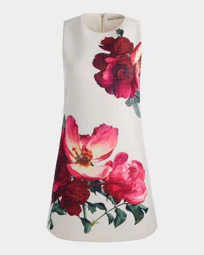 Alice And Olivia Clyde Floral A-line Shift Mini Dress In Multi