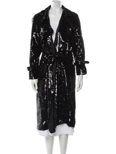 Pre-owned Alice And Olivia Coat In Black