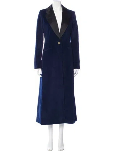 Pre-owned Alice And Olivia Coat In Blue