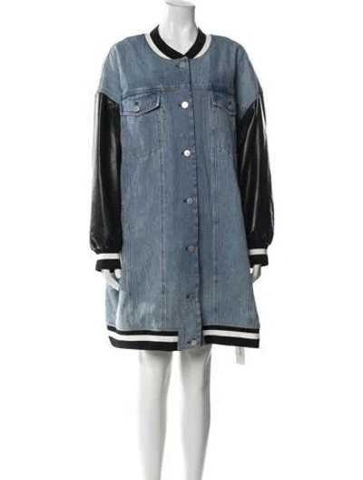 Pre-owned Alice And Olivia Coat In Blue