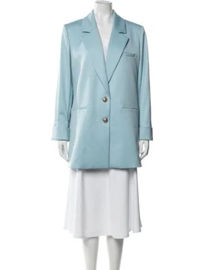 Pre-owned Alice And Olivia Coat In Blue