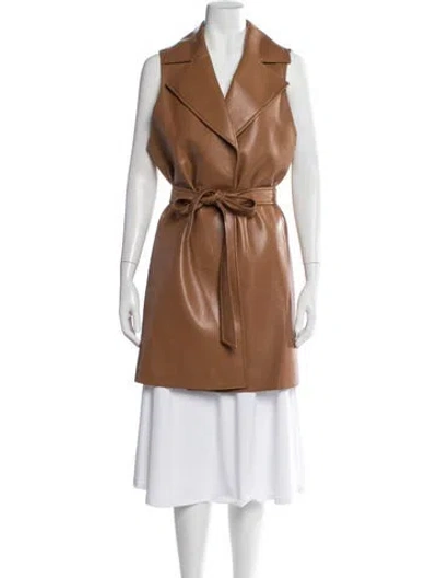 Pre-owned Alice And Olivia Coat In Brown