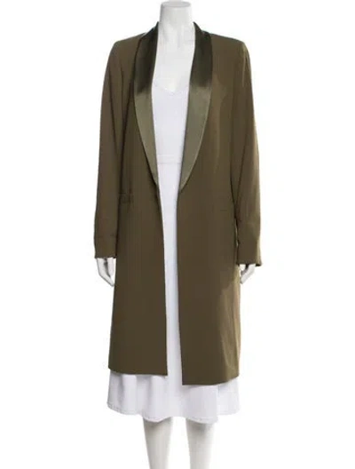 Pre-owned Alice And Olivia Coat In Green