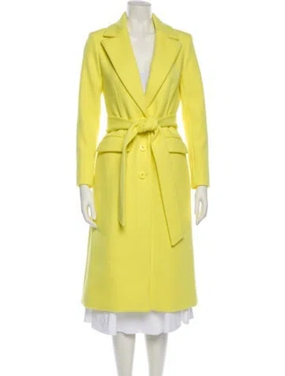 Pre-owned Alice And Olivia Coat In Yellow