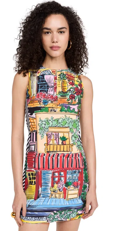 Alice And Olivia Coley Mini Dress In Multi