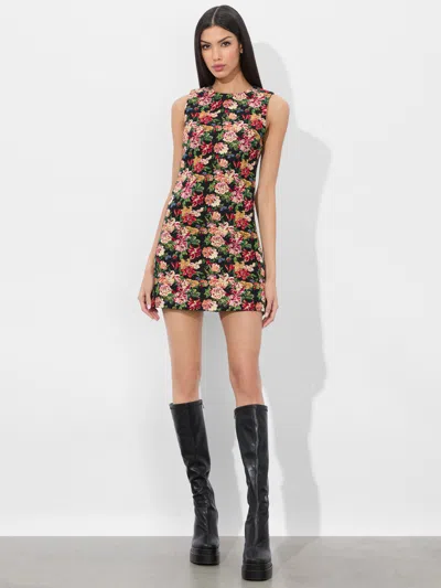 Alice And Olivia Coley Mini Dress In Multi