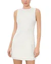Alice And Olivia Coley Mini Dress In Off White Oatmeal