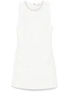 Alice And Olivia White Coley Mini Dress In Off White Oatmeal