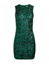 Alice And Olivia Coley Sequin Mini Dress In Forest Green