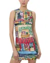 Alice And Olivia Coley Mini Dress In Multi