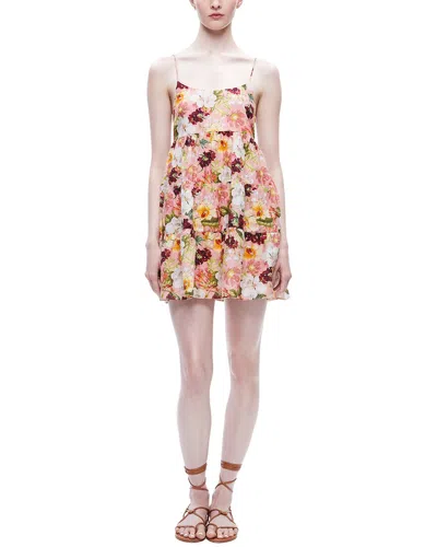 Alice And Olivia Collen Mini Dress In Pink