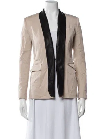 Pre-owned Alice And Olivia Colorblock Pattern Blazer In Neutral