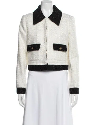 Pre-owned Alice And Olivia Colorblock Pattern Blazer In Neutral