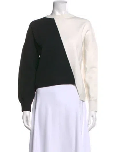 Pre-owned Alice And Olivia Colorblock Pattern Crew Neck Sweatshirt