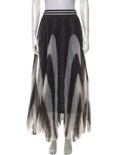 Pre-owned Alice And Olivia Colorblock Pattern Long Skirt In Multi