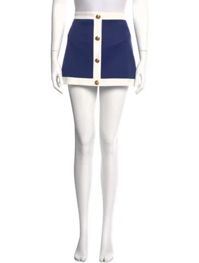 Pre-owned Alice And Olivia Colorblock Pattern Mini Skirt In Neutral