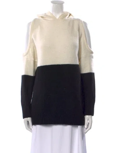 Pre-owned Alice And Olivia Colorblock Pattern Mock Neck Sweater